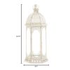 Large Graceful Distressed White Lantern