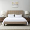 Catalina Channel Tufted Upholstered Platform Bed(King)