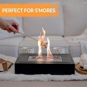 Portable Tabletop Fire Pits, Tabletop Smokeless Bio Ethanol Fireplace