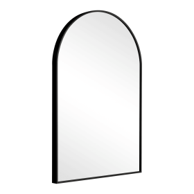 39"*30"Aluminum alloy fine-edged right-angled gold wall mirror Decorative Bathroom Mirror with Elegant Scalloped Design (Double sided)