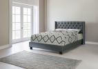 QUEEN BED in Blue Gray