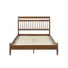 Transitional Design Full Platform Bed Chestnut Finish Wood Frame Bedroom Furniture 1pc Bed in a Box