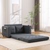 {VIDEO Provided}3-in-1 Upholstered Futon Sofa Convertible Sofa bed,Foldable Tufted Loveseat with Pull Out Sleeper Couch Bed,Folding Mattres Love Seat