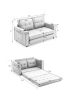 {VIDEO Provided}3-in-1 Upholstered Futon Sofa Convertible Sofa bed,Foldable Tufted Loveseat with Pull Out Sleeper Couch Bed,Folding Mattres Love Seat