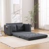 {VIDEO Provided}3-in-1 Upholstered Futon Sofa Convertible Sofa bed,Foldable Tufted Loveseat with Pull Out Sleeper Couch Bed,Folding Mattres Love Seat