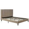 Catalina Channel Tufted Upholstered Platform Bed(King)