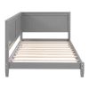 Twin Size Wood Daybed/Sofa Bed, Gray