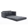 {VIDEO Provided}3-in-1 Upholstered Futon Sofa Convertible Sofa bed,Foldable Tufted Loveseat with Pull Out Sleeper Couch Bed,Folding Mattres Love Seat