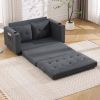 {VIDEO Provided}3-in-1 Upholstered Futon Sofa Convertible Sofa bed,Foldable Tufted Loveseat with Pull Out Sleeper Couch Bed,Folding Mattres Love Seat