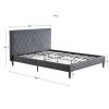 Rowen Quilted Upholstered Platform Bed(King)