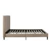 Catalina Channel Tufted Upholstered Platform Bed(King)