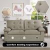 Apartment Love seat Love, 2-SEAT, Grey Faux Leather