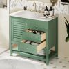 36'' Bathroom Vanity with Undermount Sink, Free Standing Vanity Set with 2 Drawers& Soft Closing Doors, Bathroom Storage Cabinet with Solid Wood Feet,