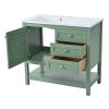 36'' Bathroom Vanity with Undermount Sink, Free Standing Vanity Set with 2 Drawers& Soft Closing Doors, Bathroom Storage Cabinet with Solid Wood Feet,