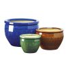 Colorful Jewel-Tone Flower Pot Set - Trio of Vibrant Planters for Home Decor