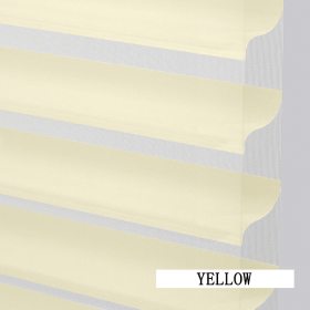 WELLSOURCE Manual 2"Shangri-la Blinds Non Blackout Light Filtering for Home, Office, Hotel, Club, Restaurant Custom Made Size (Color: Yellow(Light Filtering), size: CONTACT US)