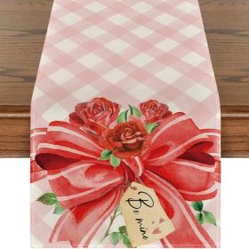 Dining Table Decor Valentine's Day Printed Tablecloth (Color: Style 18, size: 33x183 cm)