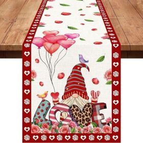 Dining Table Decor Valentine's Day Printed Tablecloth (Color: Style 16, size: 33x183 cm)